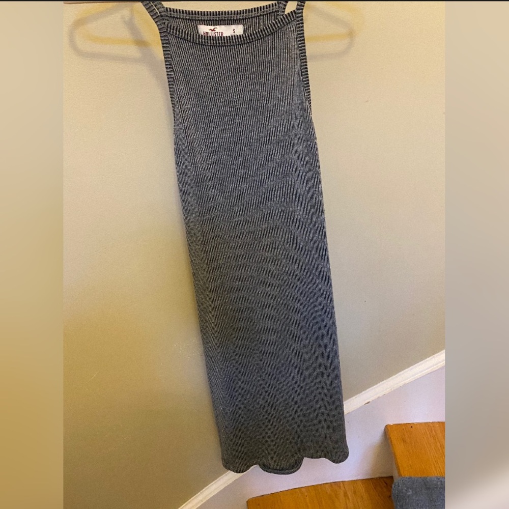 Hollister Gray Rib Knit Open Back Bodycon Dress